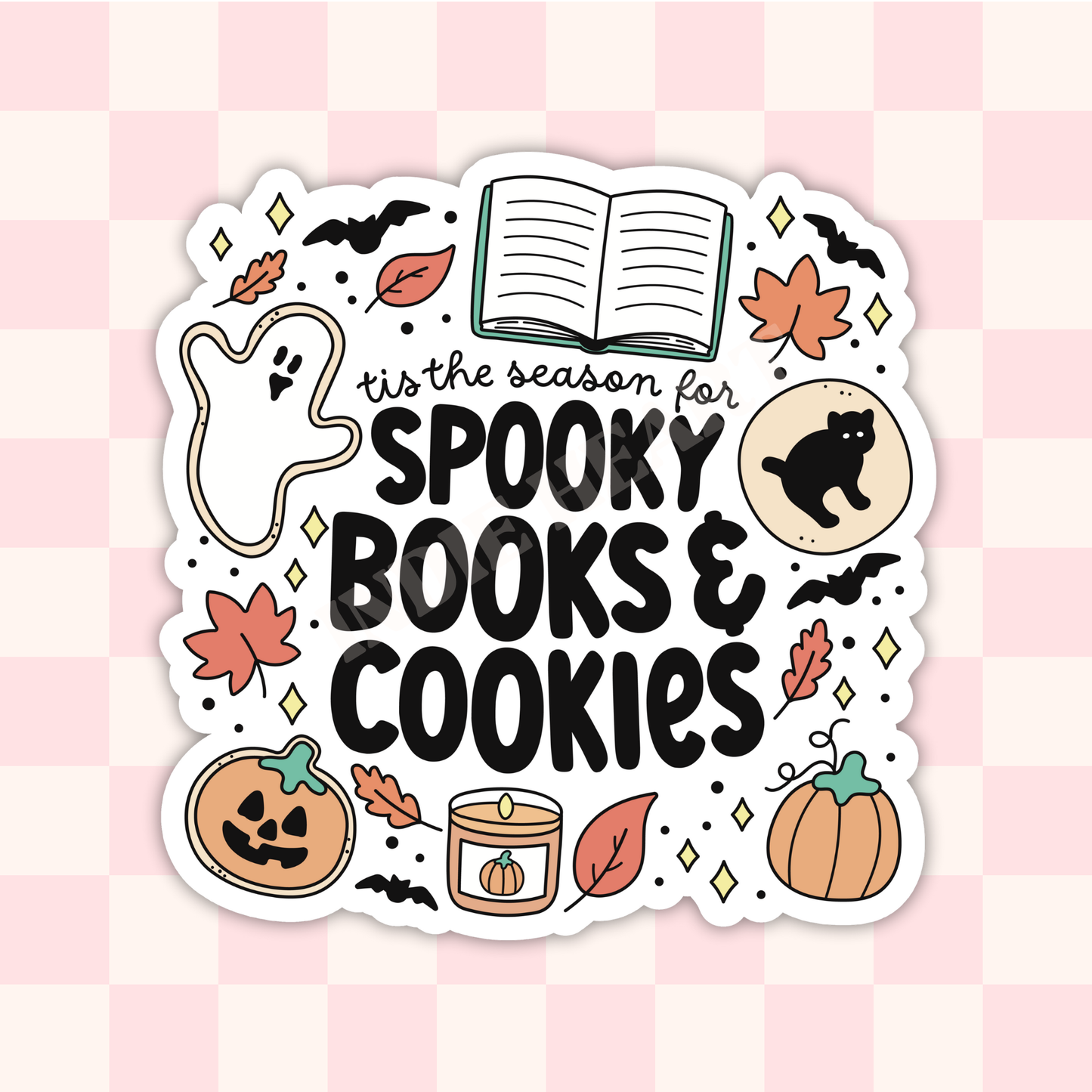 Spooky Books And Cookies Sticker