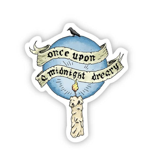 Once upon a midnight dreary sticker