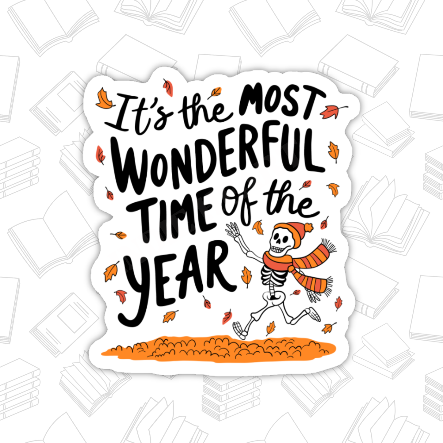 Most Wonderful Time Fall Sticker – Hello Fall, Glossy Vinyl 